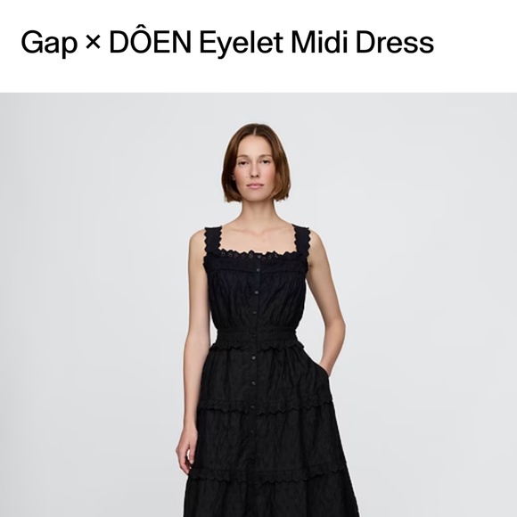 Gap × DÔEN Eyelet Midi Dress XXS - Picture 1 of 9
